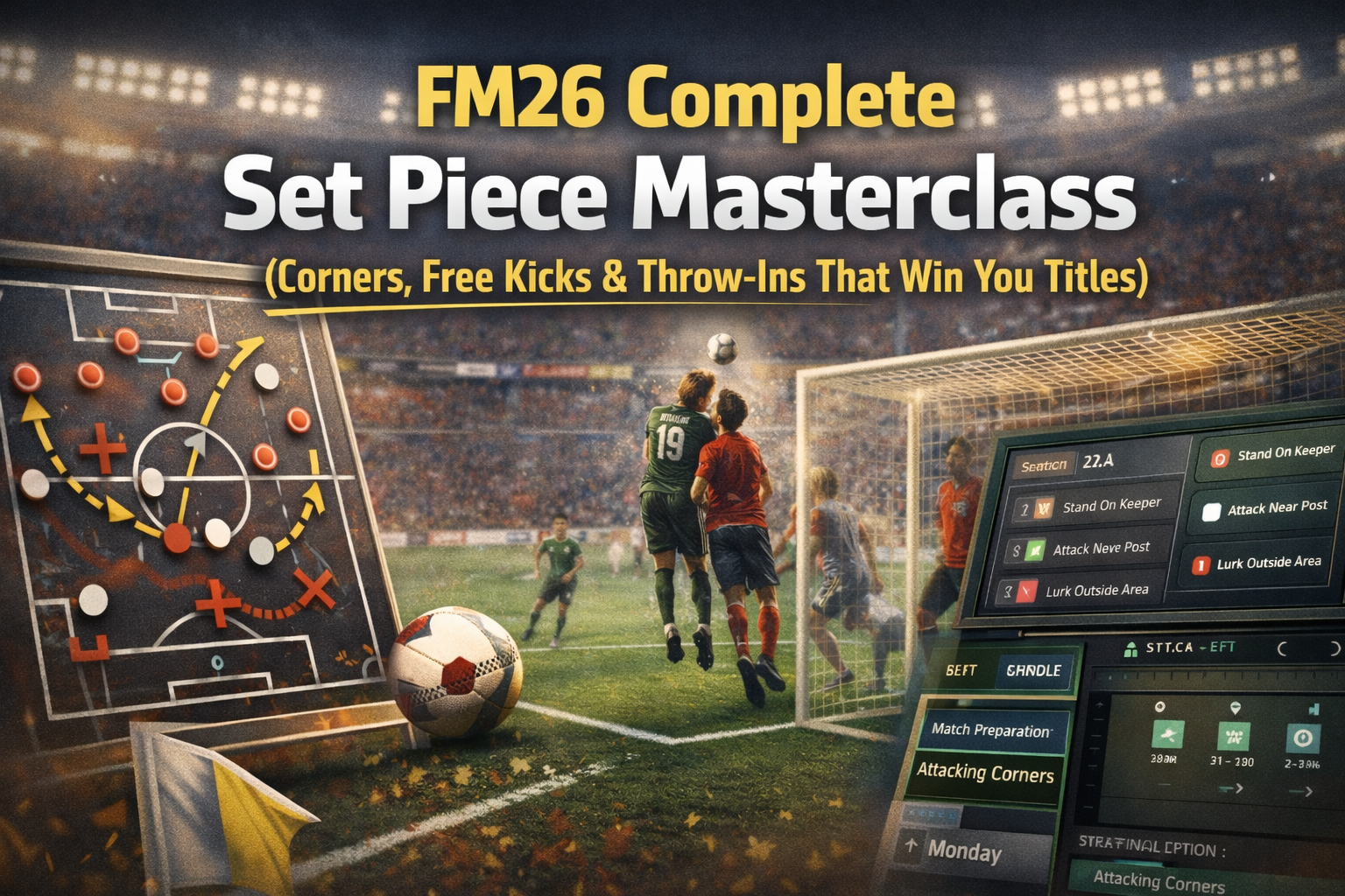 FM26 Set Pieces Masterclass - Corners Free Kicks and Throw Ins Guide