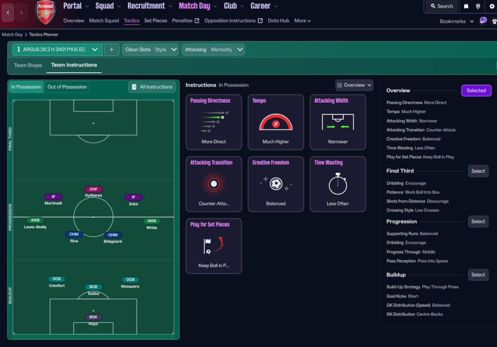 FM26 Tactic - Knap 3-4-2-1 | 5-2-3 Goal Machine Tactic - FM Ultimate